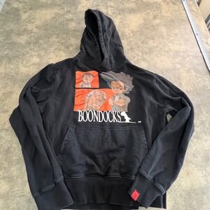The Boondocks Hoodie Mens XL Black Graphic Pullover Huey Riley Granddad 2021